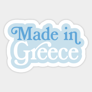 Made In Greece - Greek Pride Typography Design Sticker